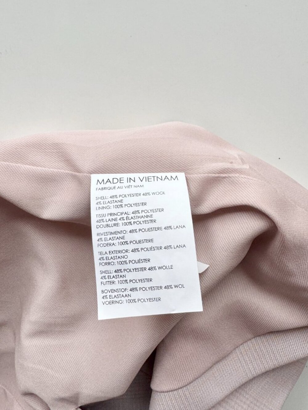 CLUB MONACO Borrem Pink Mauve Wool Blend Single Breasted Blazer, Size 12 - Picture 15 of 16